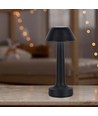 1W wiederaufladbare LED Tischleuchte, 3-in-1 CCT - 5V, 1800mAh, schwarz, Ø9,5 x 22,5 cm