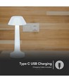 1W LED Tischlampe - D95x225, 3in1, weiß, Gehäuse