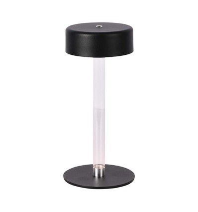 3W wiederaufladbare LED Tischleuchte, 5V - 3-in-1 CCT, Touch dimmbar, schwarz, inkl. USB-Kabel