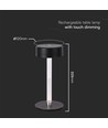 3W wiederaufladbare LED Tischleuchte, 5V - 3-in-1 CCT, Touch dimmbar, schwarz, inkl. USB-Kabel