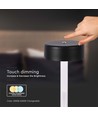 3W wiederaufladbare LED Tischleuchte, 5V - 3-in-1 CCT, Touch dimmbar, schwarz, inkl. USB-Kabel