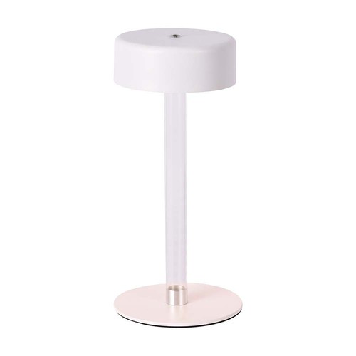 3W LED Tischlampe - D120x255, 3in1, Weiß+Transparente Mittelstange