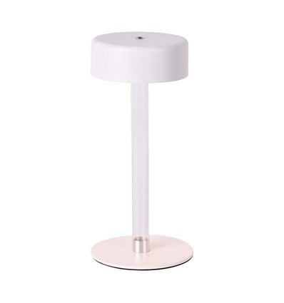 3W LED Tischlampe - D120x255, 3in1, Weiß+Transparente Mittelstange