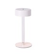 3W LED Tischlampe - D120x255, 3in1, Weiß+Transparente Mittelstange