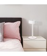 3W LED Tischlampe - D120x255, 3in1, Weiß+Transparente Mittelstange