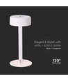 3W LED Tischlampe - D120x255, 3in1, Weiß+Transparente Mittelstange