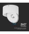 20W Verstellbarer Aufbauspot Ø14,8cm - RA90, 3-in-1 CCT, Weiß