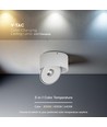 20W Verstellbarer Aufbauspot Ø14,8cm - RA90, 3-in-1 CCT, Weiß