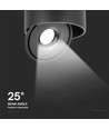 20W Verstellbarer Aufbauspot Ø14,8cm - RA90, 3-in-1 CCT, Schwarz