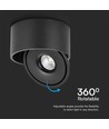 20W Verstellbarer Aufbauspot Ø14,8cm - RA90, 3-in-1 CCT, Schwarz