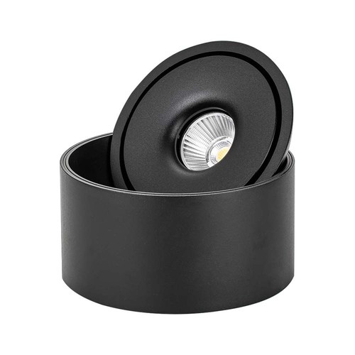 28W RA90 Aufbaustrahler - Ø17,8 cm, Höhe: 8,7 cm, Schwarz, CCT - 3 Lichtfarben