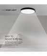 24W LED-Deckenleuchte - IP44, Ø29,5cm, schwarzer Rand