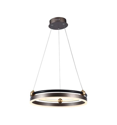 20W LED Designer Pendelleuchte - Einzelring, 3000K, kaffeebraun, 2400lm