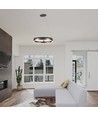 20W LED Designer Pendelleuchte - Einzelring, 3000K, kaffeebraun, 2400lm