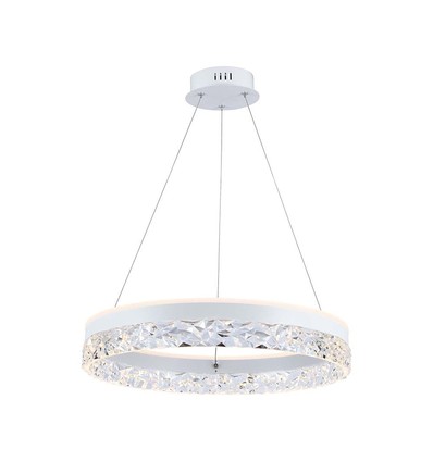 25W LED Designer Pendelleuchte, Ø50cm - Ring Design, weiß, 3000lm, 3000K, warmweiß