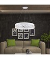 25W LED Designer Pendelleuchte, Ø50cm - Ring Design, weiß, 3000lm, 3000K, warmweiß