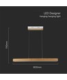12W LED Pendelleuchte aus Holz - 4000K, 80cm, inkl. Leuchtmittel