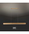 12W LED Pendelleuchte aus Holz - 4000K, 80cm, inkl. Leuchtmittel