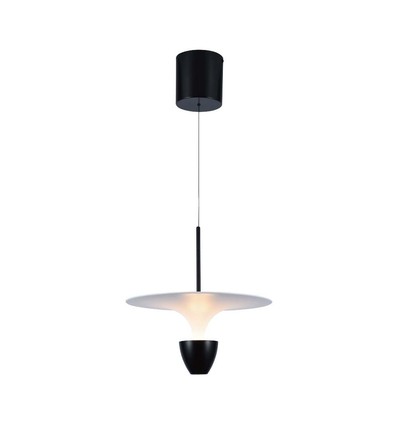 9W LED Designer Pendelleuchte - 3000K, 1000lm, weiß/schwarz, höhenverstellbar, inkl. Leuchtmittel