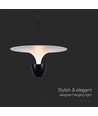 9W LED Designer Pendelleuchte - 3000K, 1000lm, weiß/schwarz, höhenverstellbar, inkl. Leuchtmittel
