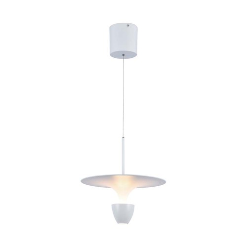 9W LED Pendelleuchte - 30x320x100cm, 1000lm, 3000K, weiß/graues Gehäuse