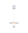 9W LED Pendelleuchte - 30x320x100cm, 1000lm, 3000K, weiß/graues Gehäuse