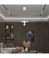 9W LED Pendelleuchte - 30x320x100cm, 1000lm, 3000K, weiß/graues Gehäuse
