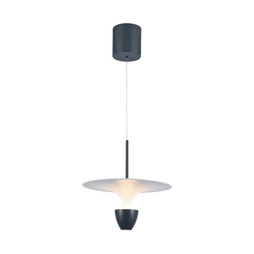 9W LED Pendelleuchte - 1000lm, 3000K, weiß-graues Gehäuse, 30x320x100cm