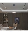 9W LED Pendelleuchte - 1000lm, 3000K, weiß-graues Gehäuse, 30x320x100cm