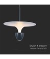 9W LED Pendelleuchte - 1000lm, 3000K, weiß-graues Gehäuse, 30x320x100cm