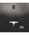 9W LED Pendelleuchte - 1000lm, 3000K, weiß-graues Gehäuse, 30x320x100cm