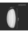 320mm 8W/16W/20W LED Bulkhead - Samsung LED Chip, IP65, IK08, 3-in-1 CCT, rund, weißer Rand