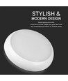 320mm 8W/16W/20W LED Bulkhead - Samsung LED Chip, IP65, IK08, 3-in-1 CCT, rund, weißer Rand