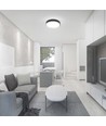 18W LED Sensorleuchte - IP44, Ø29,5cm, schwarzer Rand, inkl. Sensor, Fernbedienung & Leuchtmittel