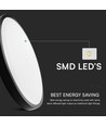 18W LED Sensorleuchte - IP44, Ø29,5cm, schwarzer Rand, inkl. Sensor, Fernbedienung & Leuchtmittel