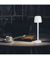3W wiederaufladbare LED Tischleuchte, Touch dimmbar - 310lm, 3000K, schwarz/transparent, Höhe 37cm
