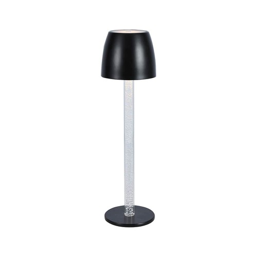 3W wiederaufladbare LED Tischleuchte, Touch dimmbar - 3000K, 1800mAh, schwarz, DC 5V
