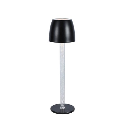 3W wiederaufladbare LED Tischleuchte, Touch dimmbar - 3000K, 1800mAh, schwarz, DC 5V
