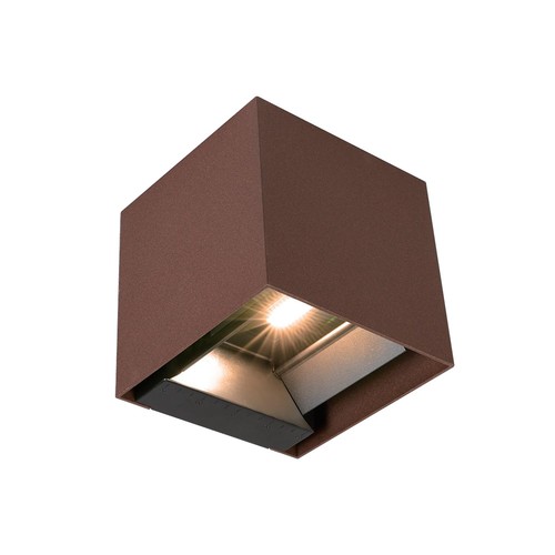 9W Solar-Wandleuchte - IP65, 4000K, Cortenfarben, COB, PIR-Sensor