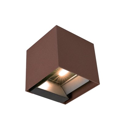 9W Solar-Wandleuchte - IP65, 4000K, Corten, COB, PIR-Sensor