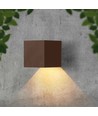 9W Solar-Wandleuchte - IP65, 4000K, Corten, COB, PIR-Sensor