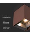 9W Solar-Wandleuchte - IP65, 4000K, Corten, COB, PIR-Sensor