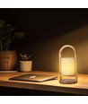 1,5W wiederaufladbare LED Tischleuchte - Touch dimmbar, 5V, Beige mit Holzgriff, 3000K