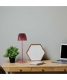 2,7W wiederaufladbare LED Tischleuchte, braun - Touch dimmbar, 3-in-1 CCT, USB-C, 5V DC, Höhe 34cm