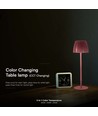 2,7W wiederaufladbare LED Tischleuchte, braun - Touch dimmbar, 3-in-1 CCT, USB-C, 5V DC, Höhe 34cm
