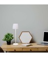 2,7W wiederaufladbare LED Tischleuchte, weiß - Touch dimmbar, 3-in-1 CCT, USB-C, Höhe 34cm