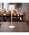 2,7W wiederaufladbare LED Tischleuchte, weiß - Touch dimmbar, 3-in-1 CCT, USB-C, Höhe 34cm