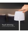 2,7W wiederaufladbare LED Tischleuchte, weiß - Touch dimmbar, 3-in-1 CCT, USB-C, Höhe 34cm