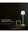 2,7W wiederaufladbare LED Tischleuchte, weiß - Touch dimmbar, 3-in-1 CCT, USB-C, Höhe 34cm