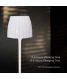 2,7W wiederaufladbare LED Tischleuchte, weiß - Touch dimmbar, 3-in-1 CCT, USB-C, Höhe 34cm